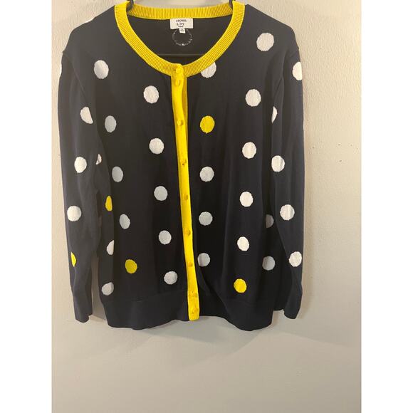 Polka Dot Cardigan 100% Cotton women's size 1X - Picture 1 of 5